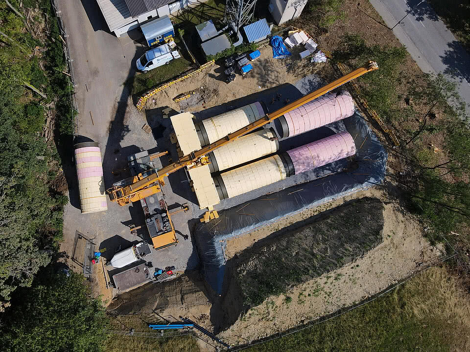 Einbau eines Trinkwasserbehälters von Harasser Trinkwasserbehälterbau in Hart bei Graz